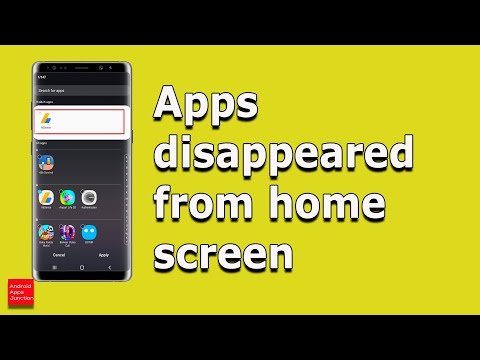 Apps disappeared from Samsung home screen | How to bring it back