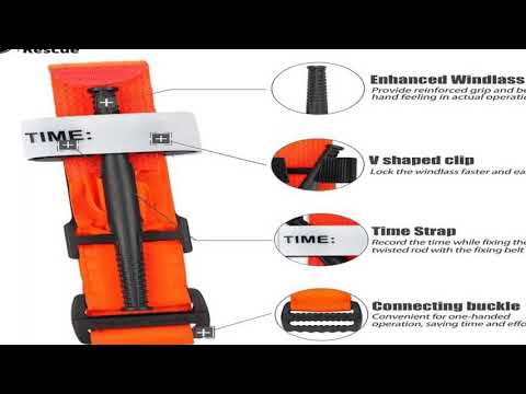 Rhino Rescue Tourniquet Hemostatic Control Single-Handed Application for Camping Hiking Fi