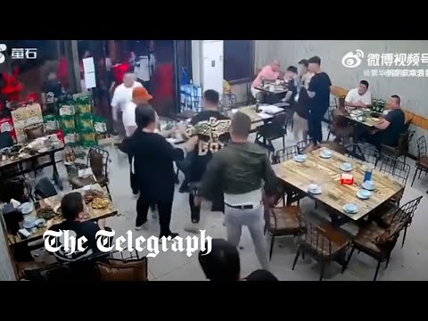 CCTV footage of men beating up women at a China restaurant sparks outrage