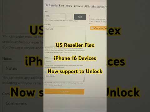 New iPhone 16 Device Series are now support to Unlock #shorts #lock #reseller #flex #policy #us