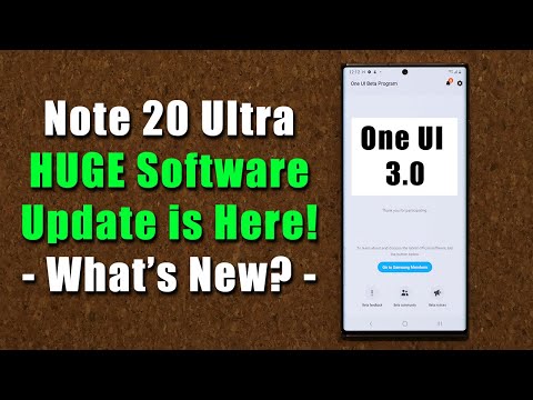 Galaxy Note 20 Ultra - HUGE SOFTWARE UPDATE - One UI 3.0 Public Beta Now Available!