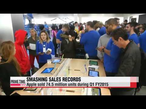 Apple posts record sales of iPhone units during Q1 FY2015 애플 분기 실적 사상 최고…주가 장외