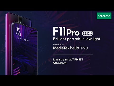 OPPO F11 Pro Powered by MediaTek Helio P70 | Live Launch Event