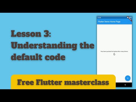 Lesson 3: Understanding the default code of a new Flutter project