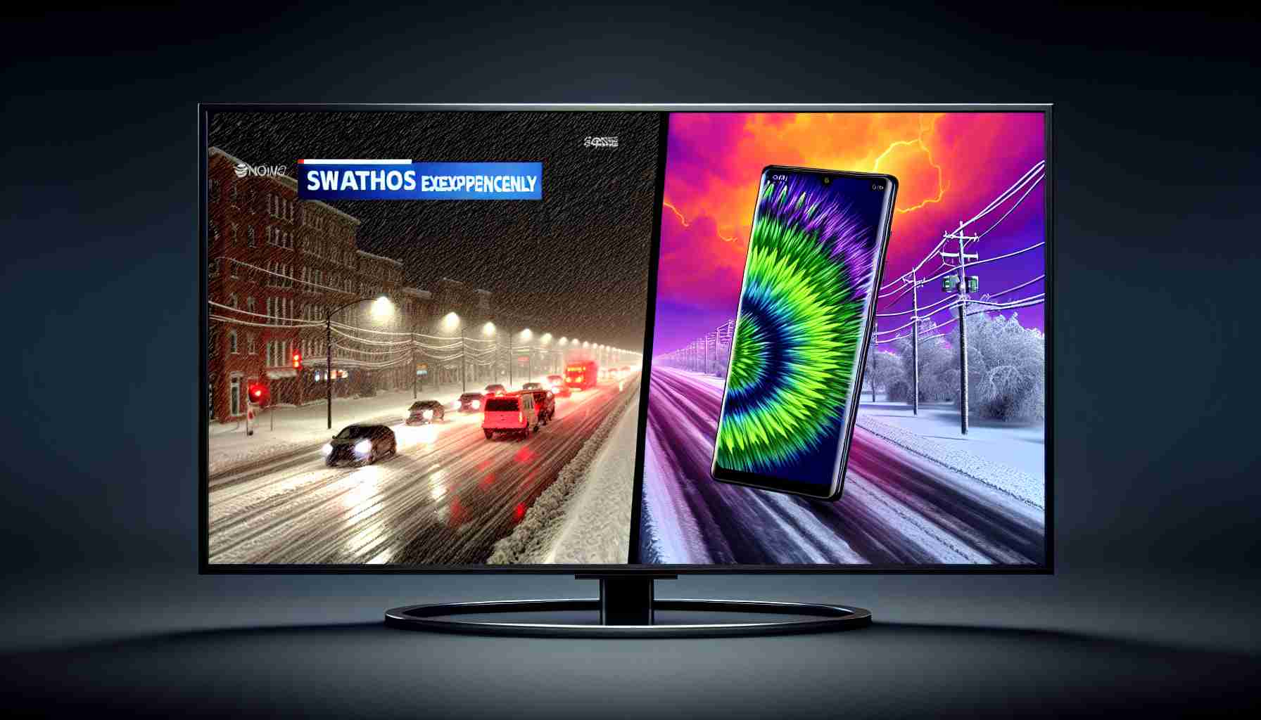 Shocking Encounter: Motorola's Ads Intrude During Ice Storm Alert! 