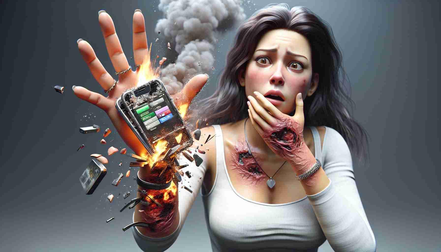 Shocking Incident: Italian Woman's Phone Explodes, Leaving Her with Severe Burns! 