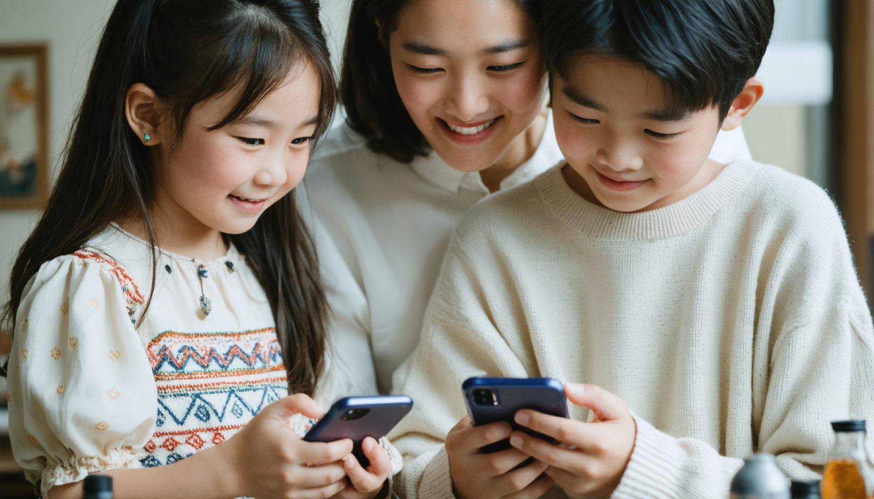 Bonds, Bows, and Smartphones: A Day in the Life of a Modern Korean Family 